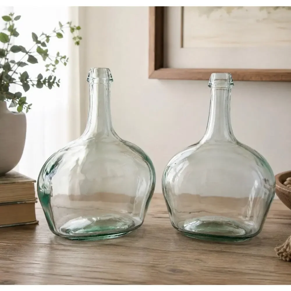 NWOT Spanish Glass Bottle Vases - Birch Lane 8x10